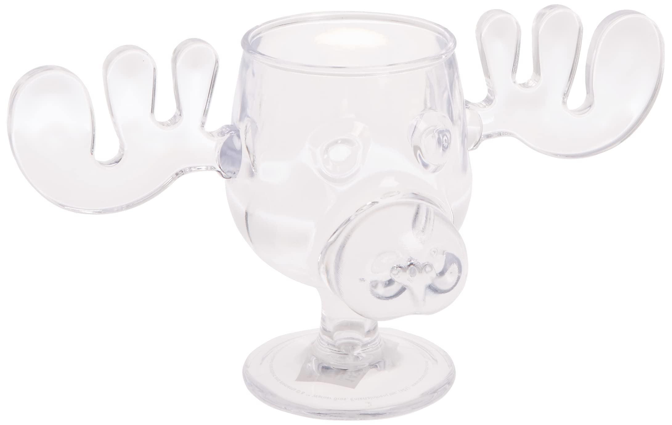 Clear Acrylic Christmas Moose Mug 6oz