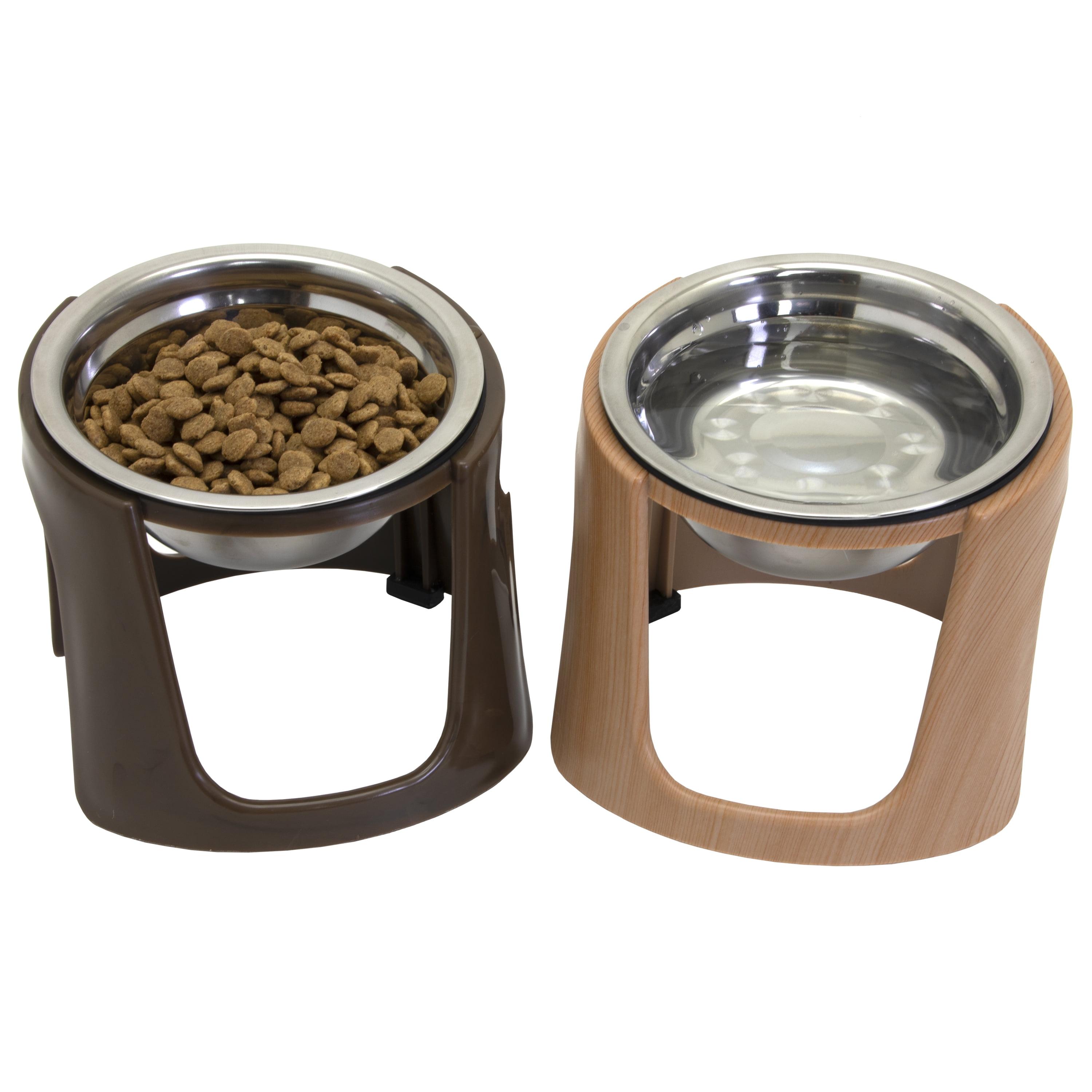 Elevated Stainless Steel Pet Bowls with Stands