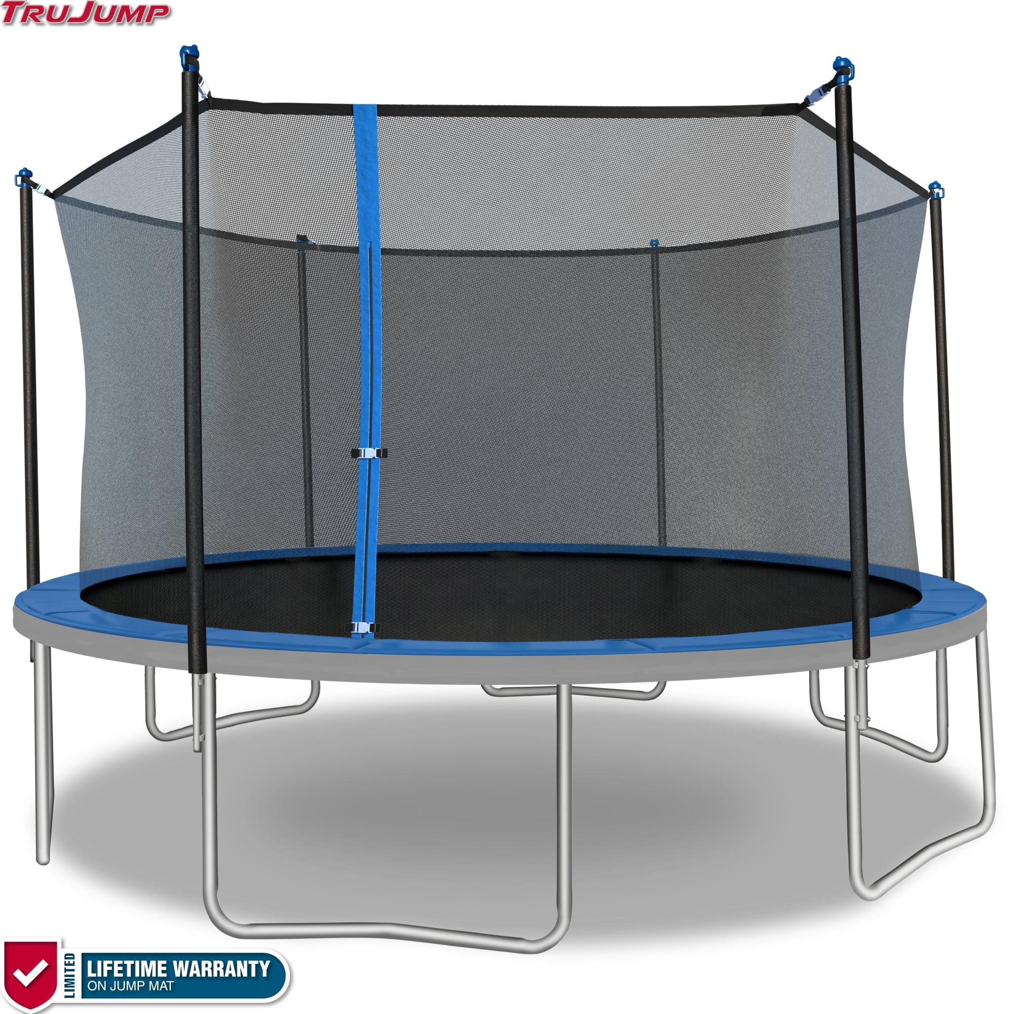 Sportspower TruJump 14' Round Trampoline with Safety Enclosure & with Lifetime Warranty on Jump Mat