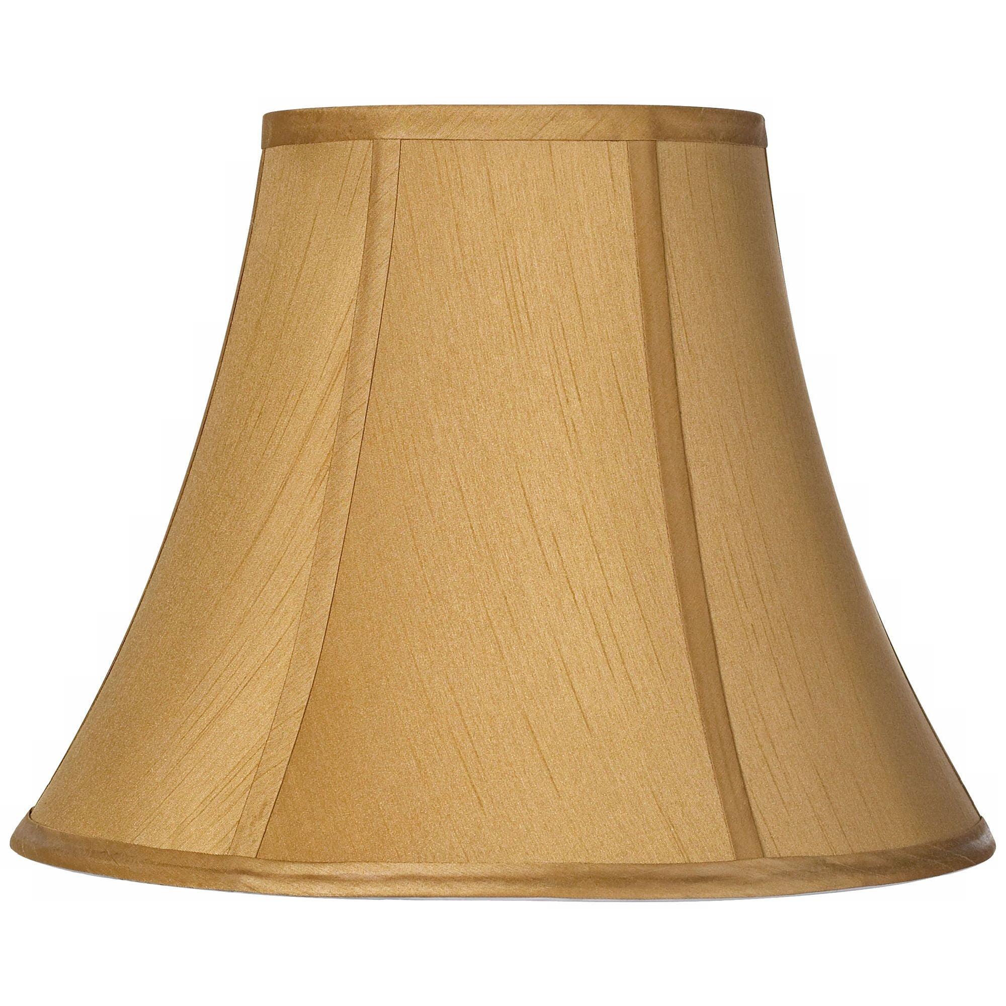 Coppery Gold Medium Bell Lamp Shade with Brass Fitter