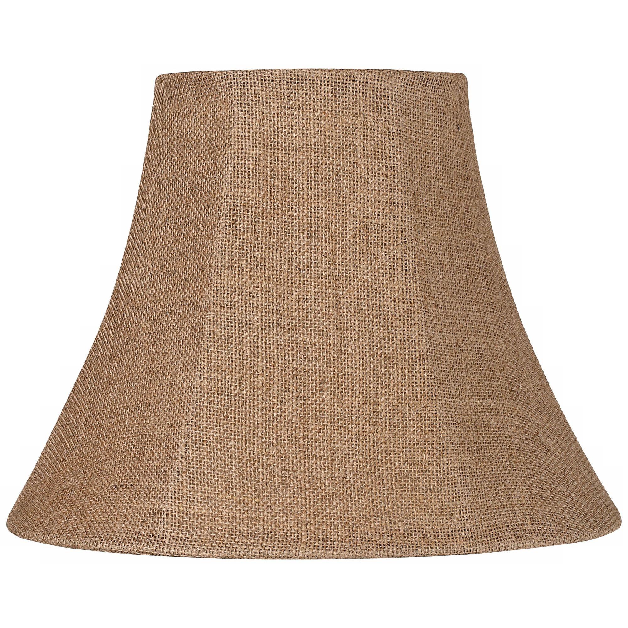 Natural Burlap Bell Lamp Shade with Spider Fitter