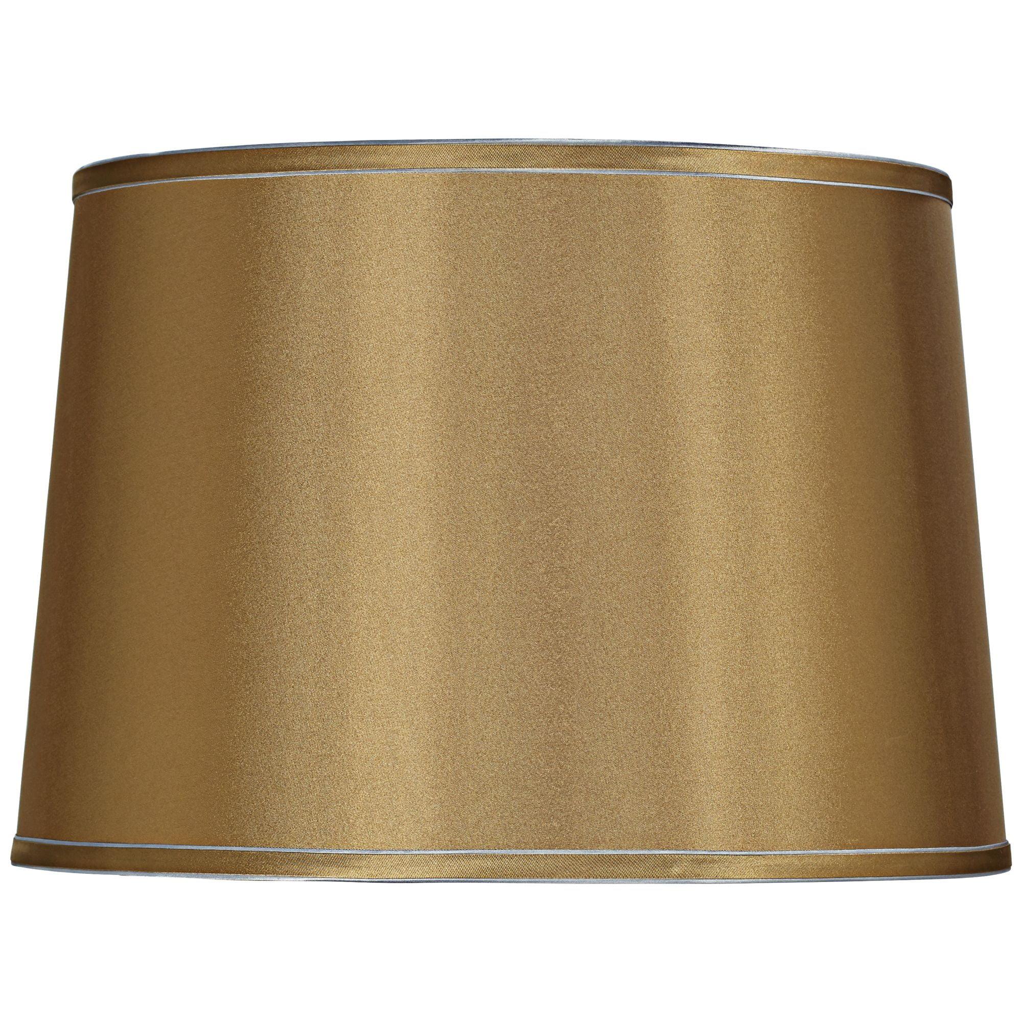 Elegant Gold and Silver Trimmed 14" Drum Lamp Shade