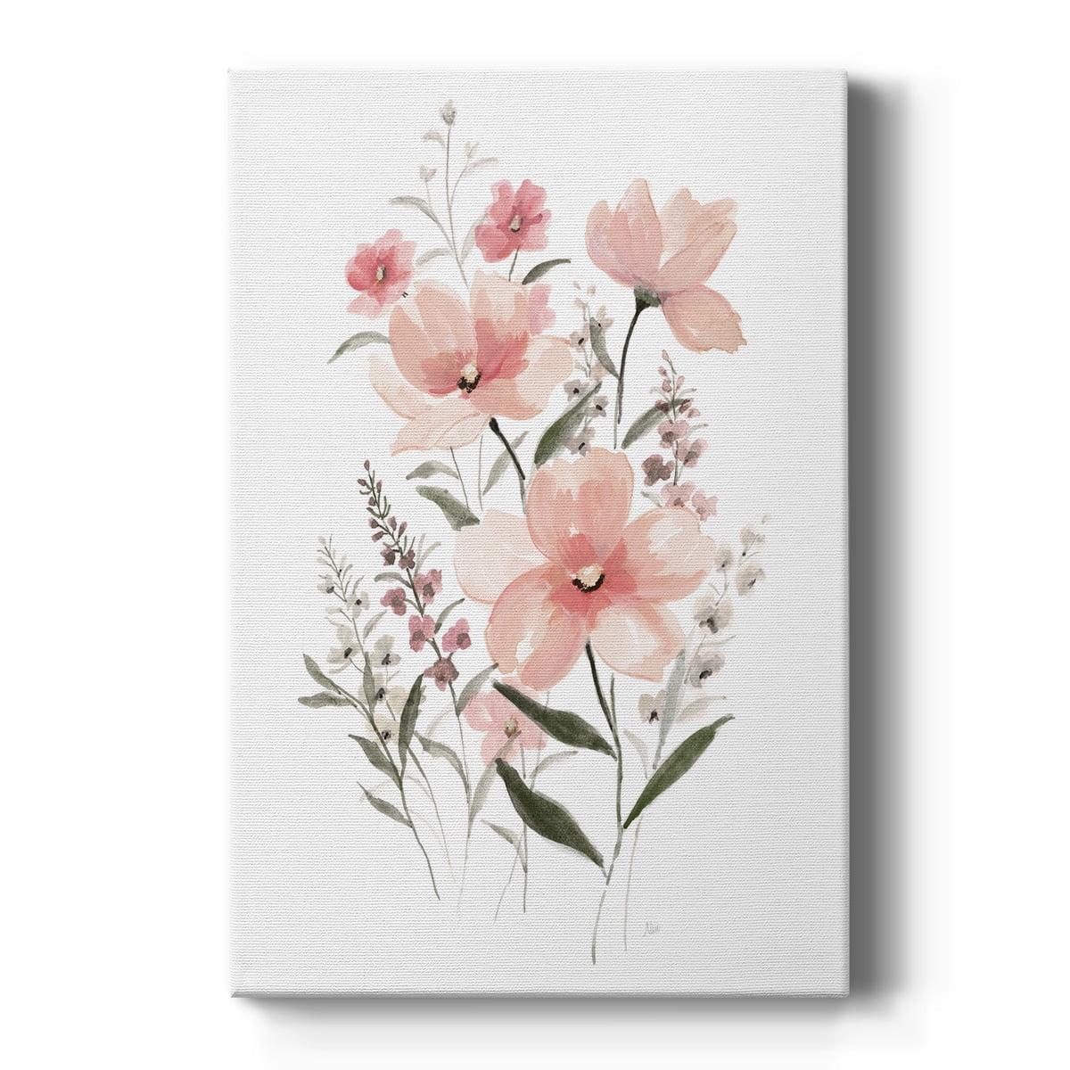 Blush Floral 38" x 26" Canvas Wall Art