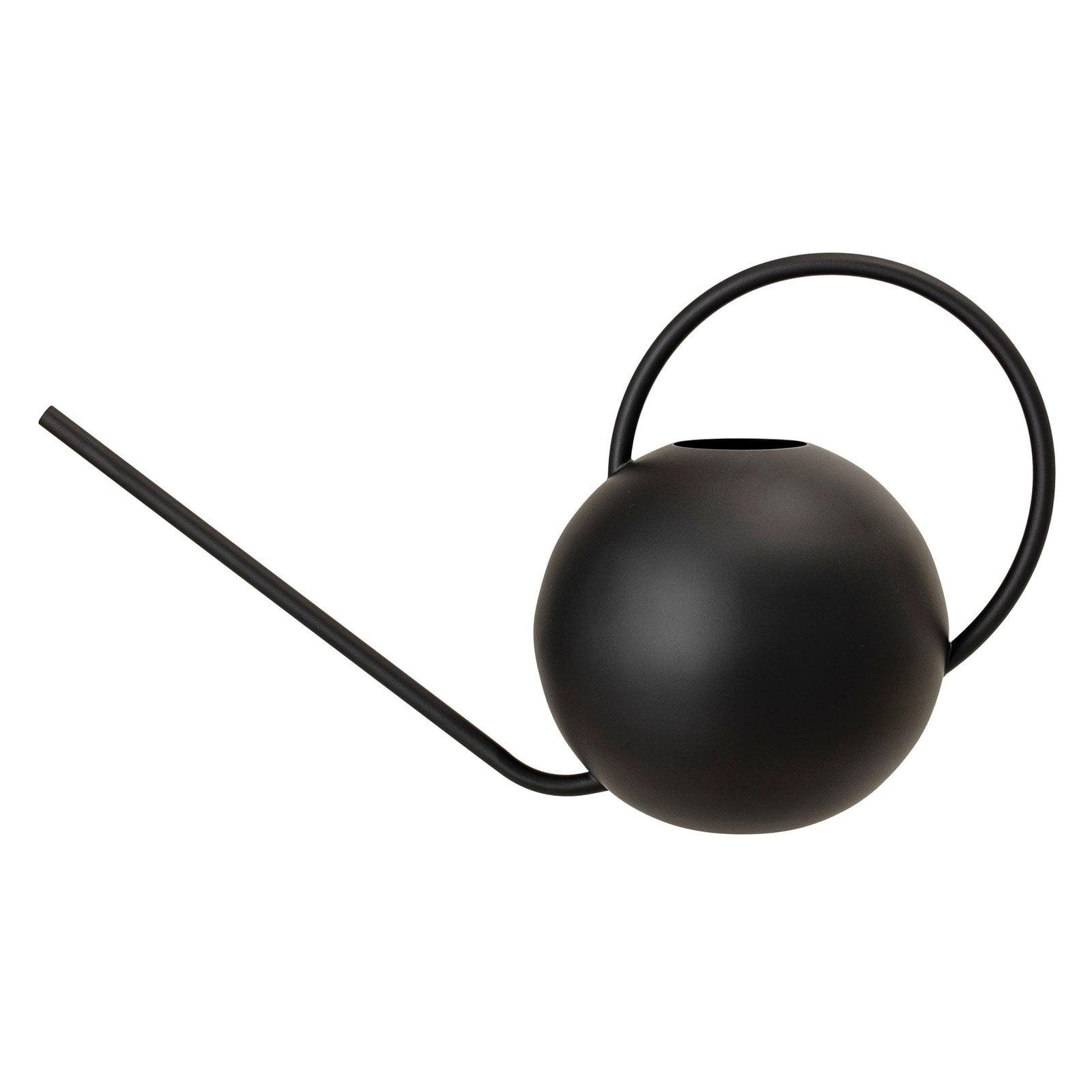 Matte Black Metal Modern Sculptural Watering Can