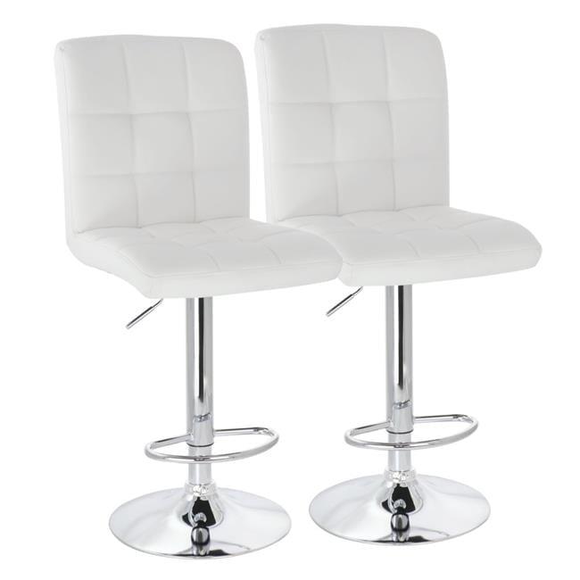 Latitude Run® Jaretssi Swivel Upholstered Adjustable Height Counter Stool with Metal Frame (Set of 2)