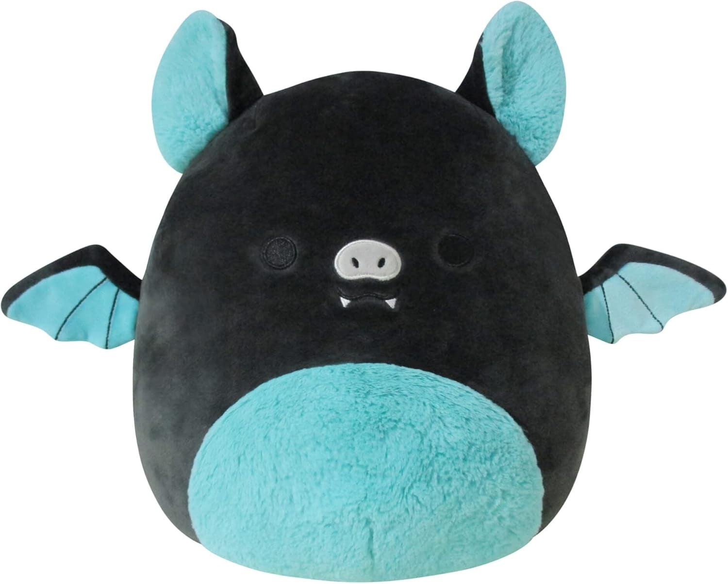 Squishmallows 12-Inch Aldous Teal and Black Fruit Bat - Medium-Sized Ultrasoft Official Jazwares Plush - Gift for Kids, Girls & Boys