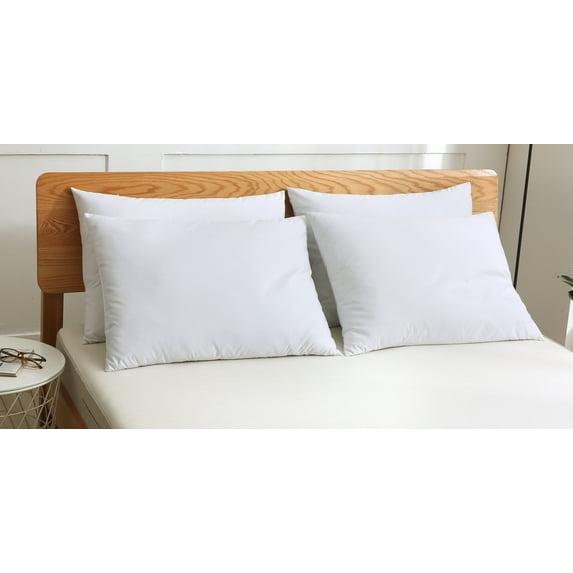 Standard Medium 2pk Goose Feather Bed Pillow - St. James Home: 233 Thread Count, OEKO-TEX Certified, Universal Sleeper