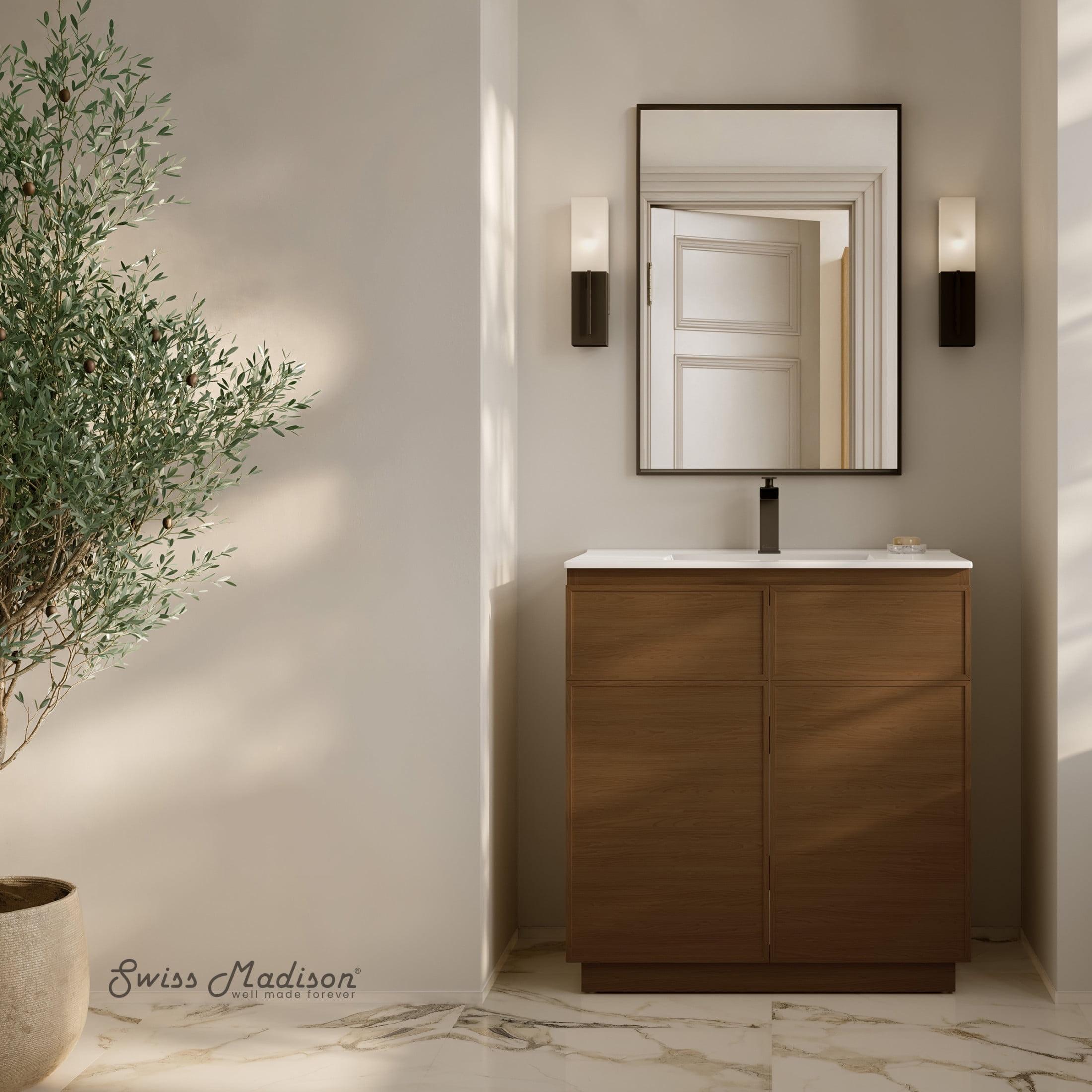 Swiss Madison St. Tropez 36" Freestanding Bathroom Vanity With Sink Top
