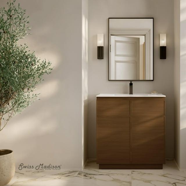 Swiss Madison St. Tropez 36" Freestanding Bathroom Vanity With Sink Top