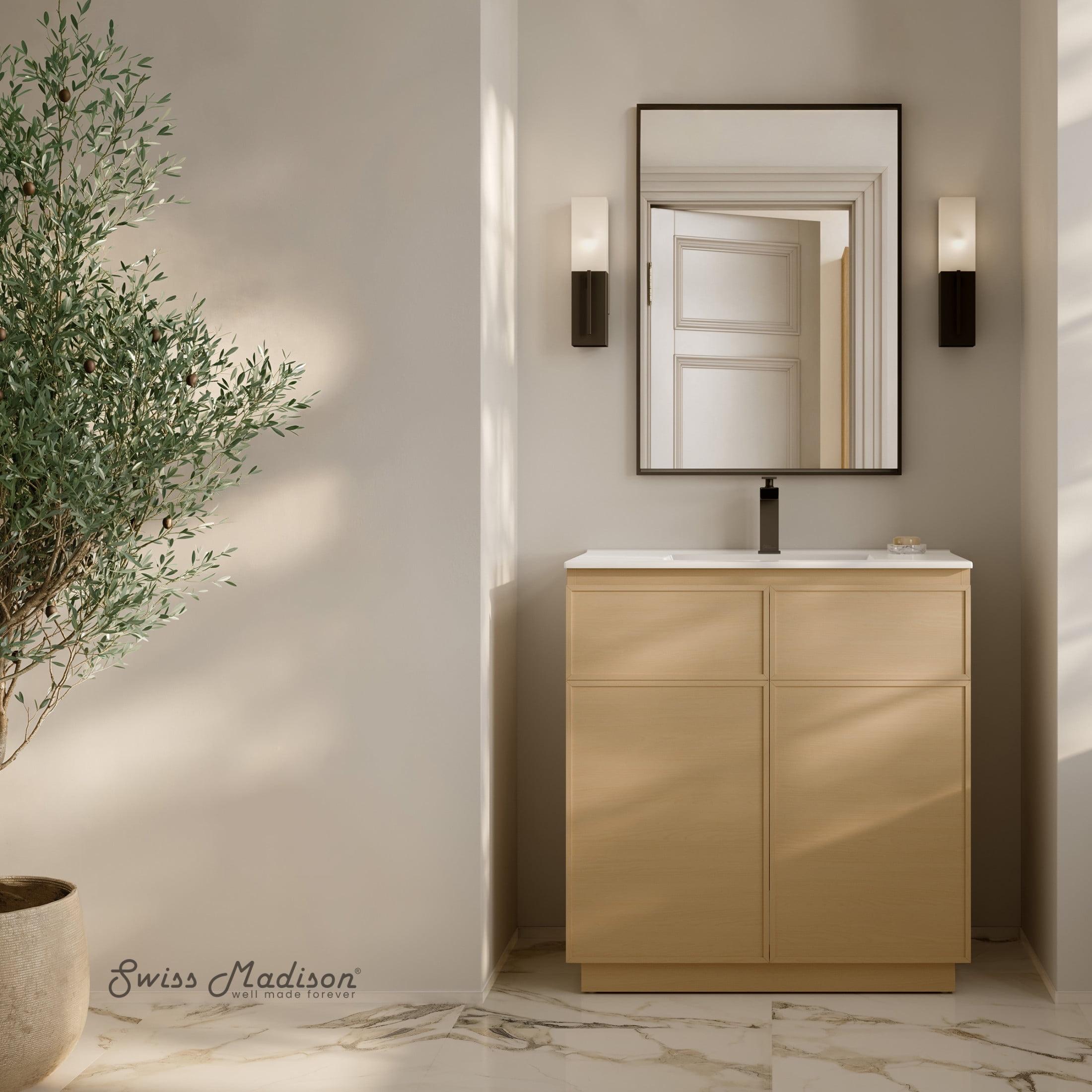 Swiss Madison St. Tropez 36" Freestanding Bathroom Vanity With Sink Top