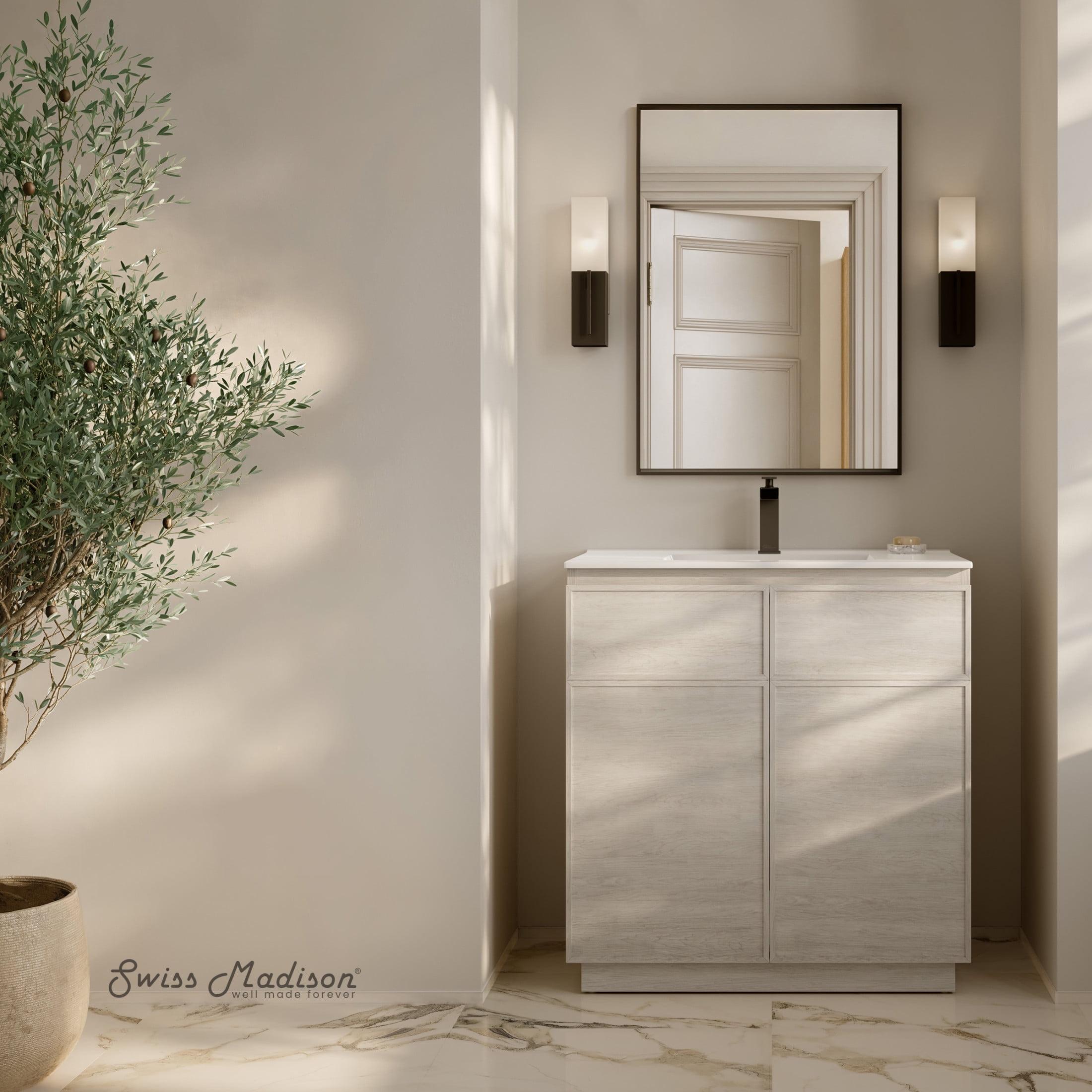 Swiss Madison St. Tropez 36" Freestanding Bathroom Vanity With Sink Top