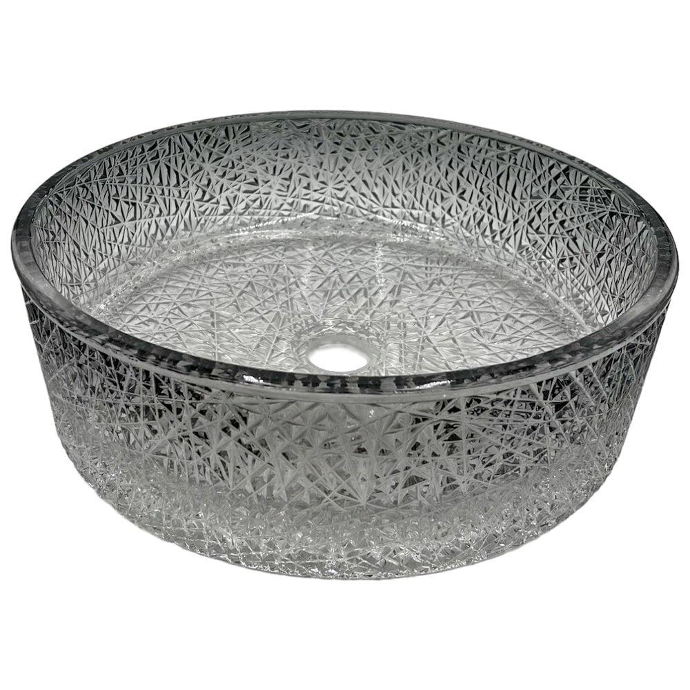 Stadium 14" Glass Circular Bathroom Vessel Sink - Timeless Collection