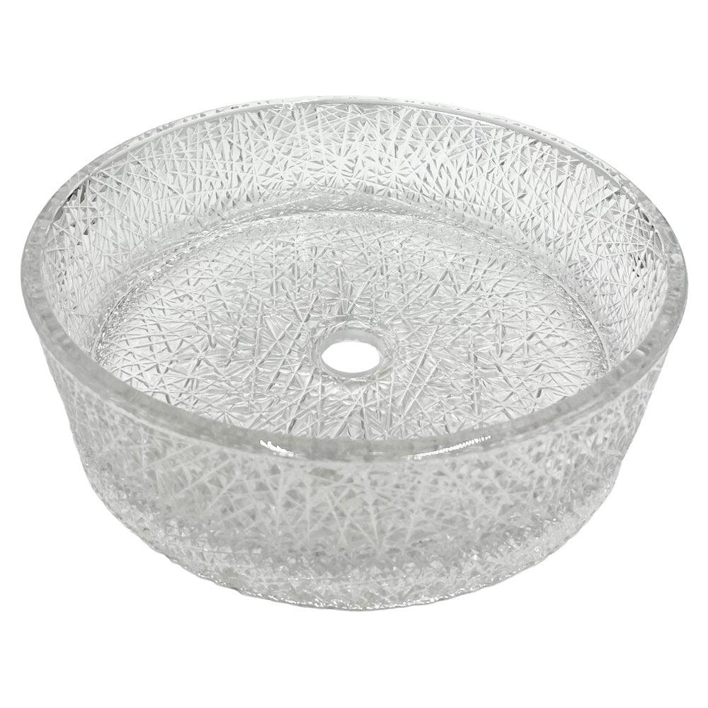 Stadium 14" Glass Circular Bathroom Vessel Sink - Timeless Collection