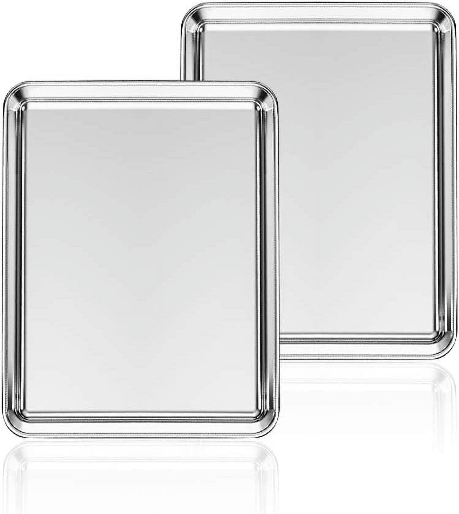 Stainless Steel 10x8 Inch Cookie Sheet Set