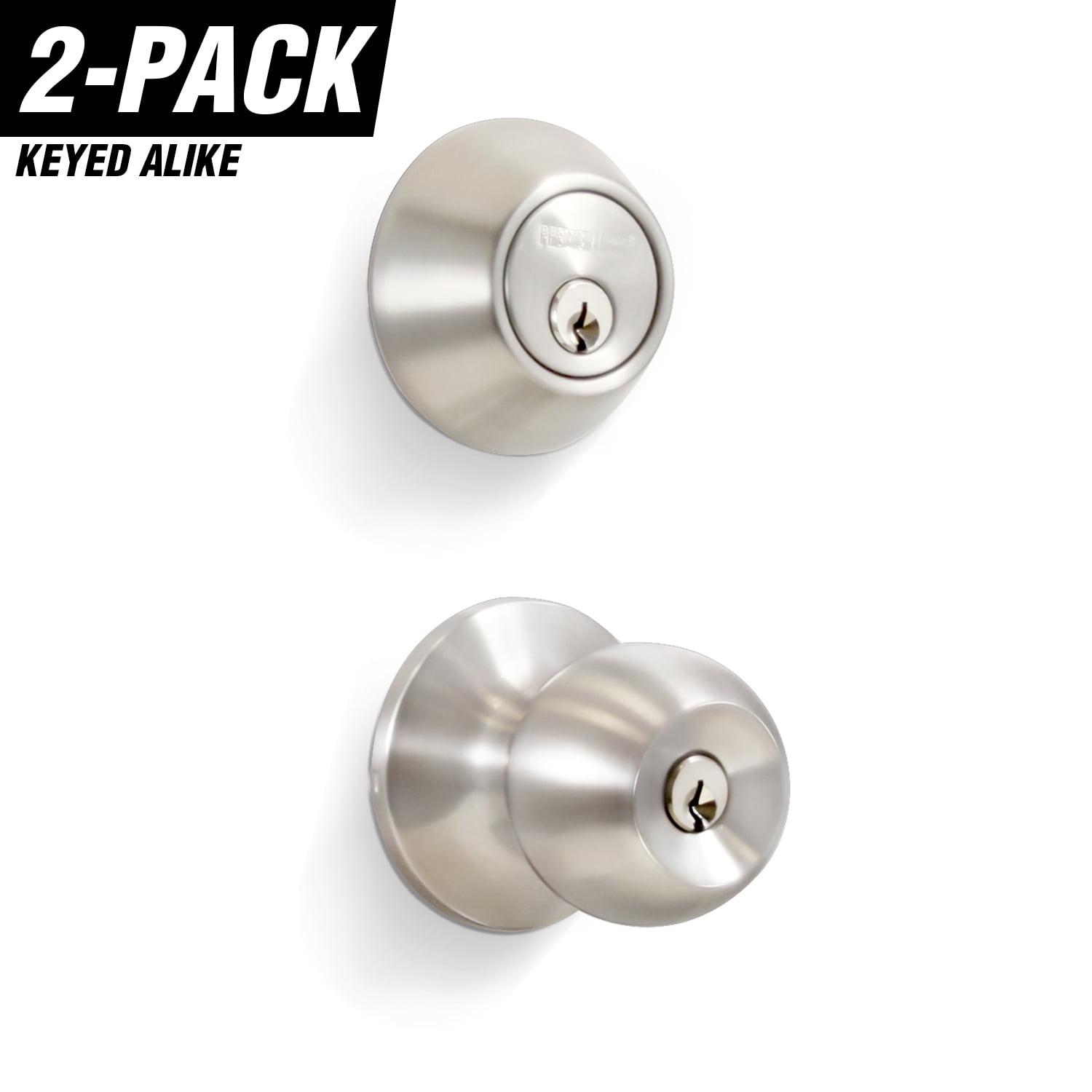 Complete Entry Knob Set with Single Cylinder Deadbolt