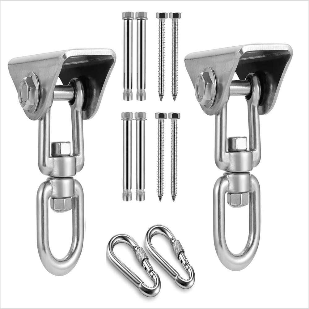 Heavy Duty Stainless Steel Swing Hangers Kit with Carabiners