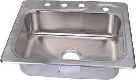 Southhaven 25'' L Drop-In Single Bowl Stainless Steel Kitchen Sink