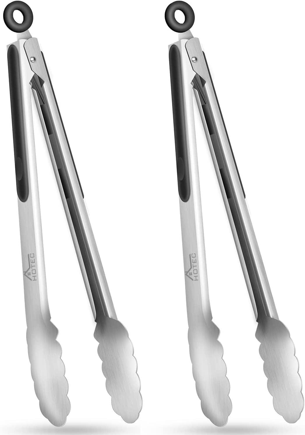 2-Pack Stainless Steel BBQ and Salad Serving Tongs