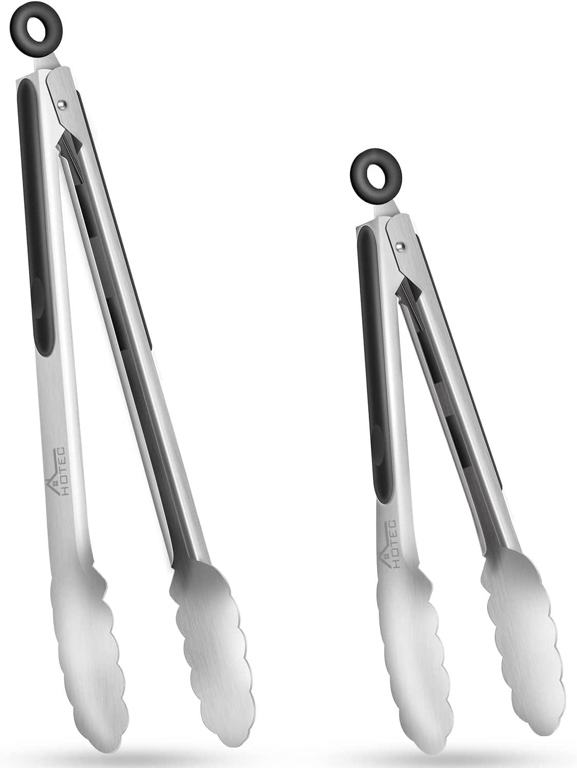 2-Pack Stainless Steel BBQ and Salad Serving Tongs