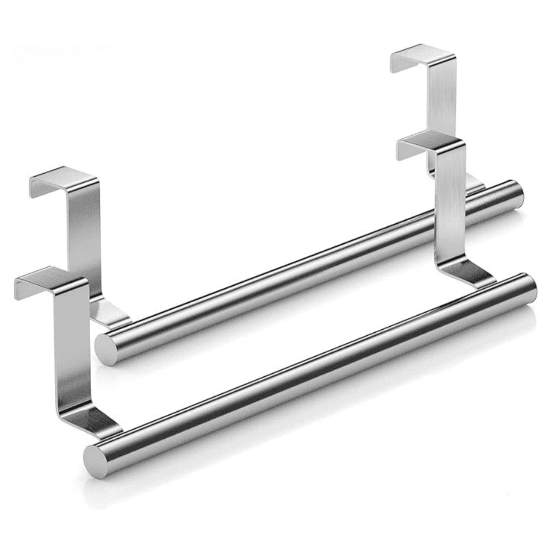 Stainless Steel Over Door Towel Rack Bar Holders for Universal Fit on Over Cabinet Cupboard Doors