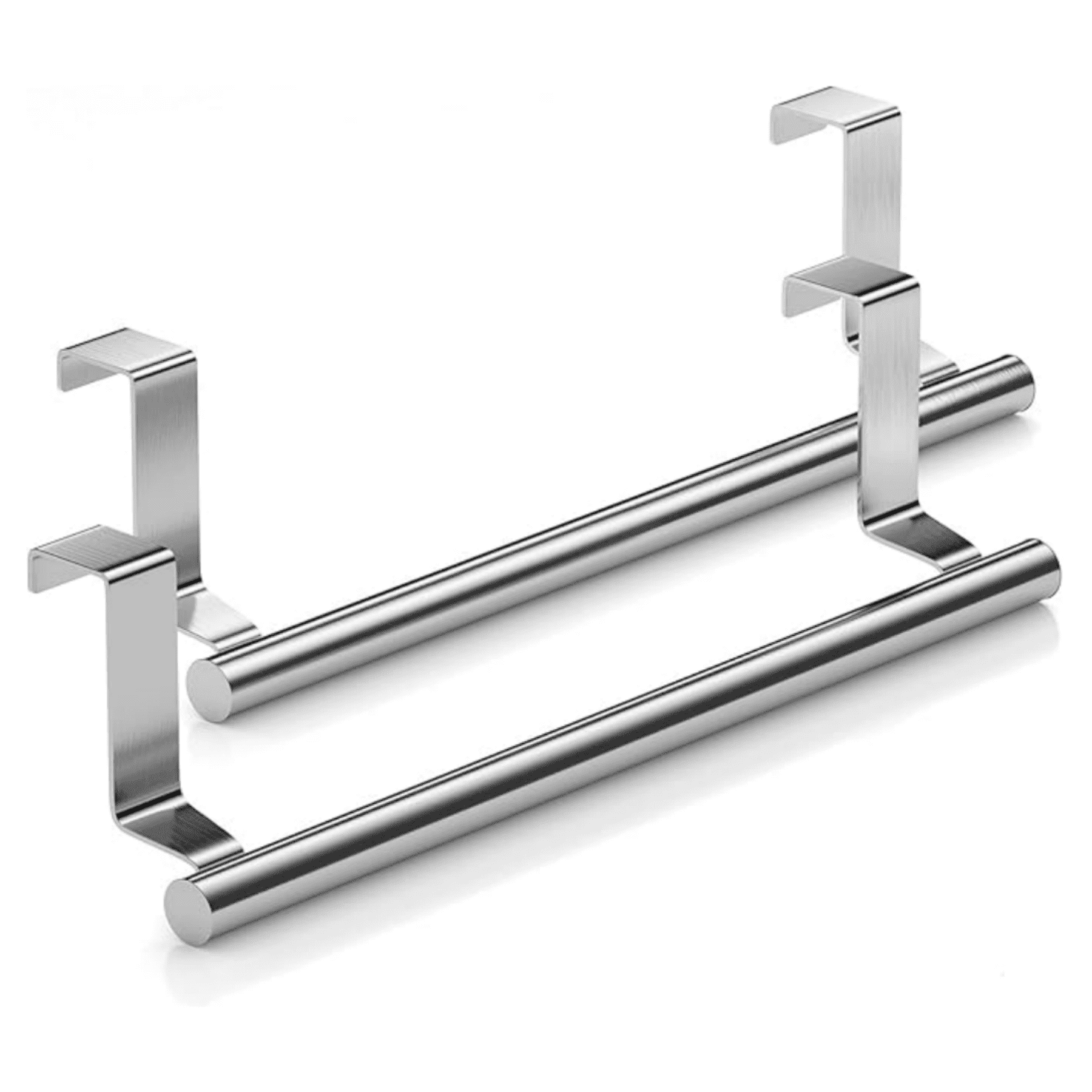 Stainless Steel Over Door Towel Rack Bar Holders for Universal Fit on Over Cabinet Cupboard Doors