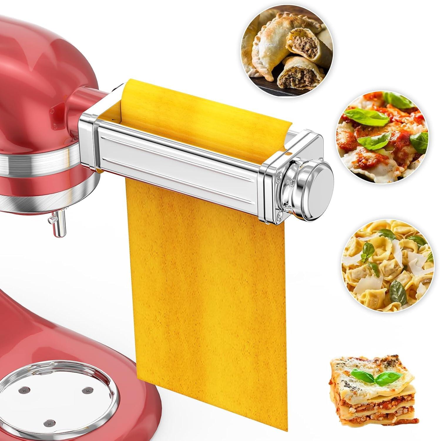 Stainless Steel Pasta Roller Attachment for KitchenAid Mixer