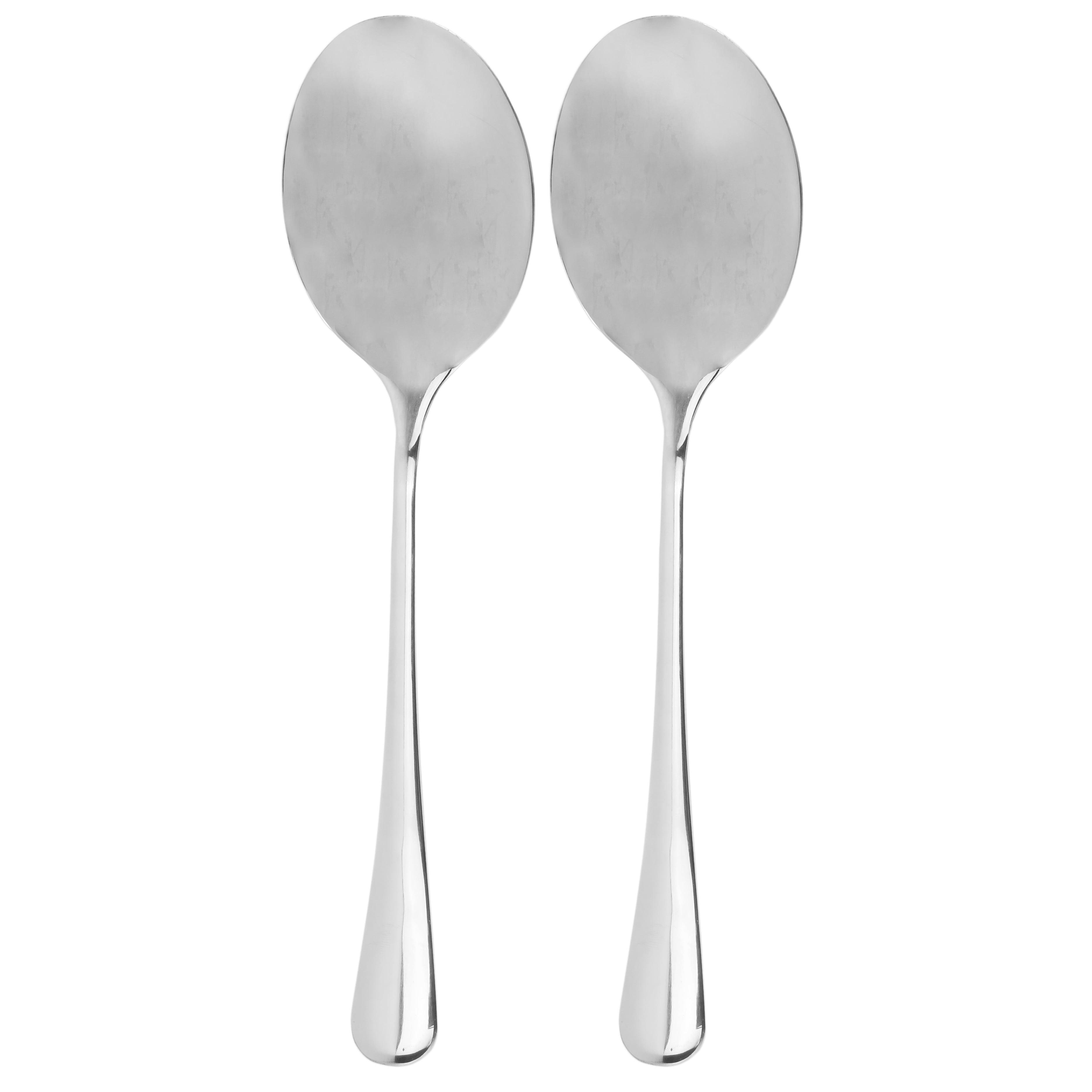 Cornucopia Brands Serving Utensils Set; Buffet & Banquet Classic Stainless Steel Serving Spoons/Forks