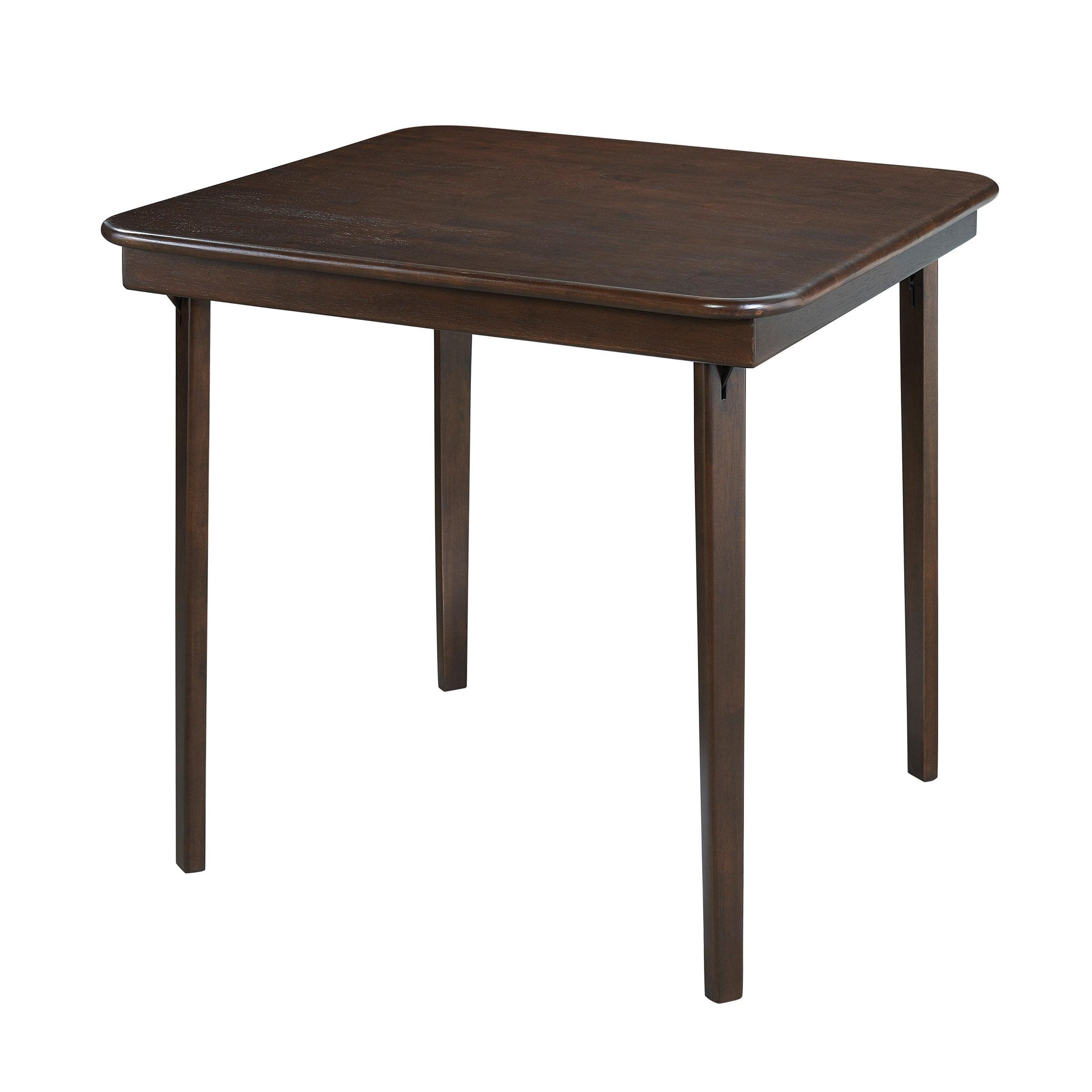 Espresso Brown Solid Wood 32'' Square Folding Card Table