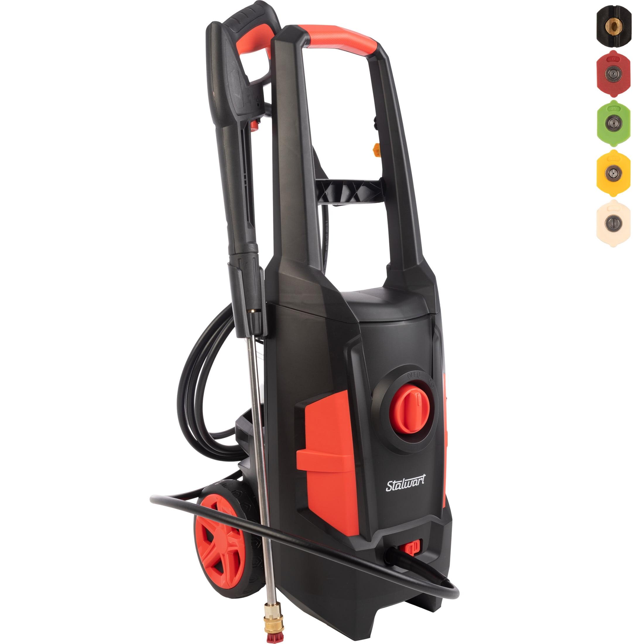 Stalwart 2400 PSI Black and Red Electric Pressure Washer with 5 Nozzles