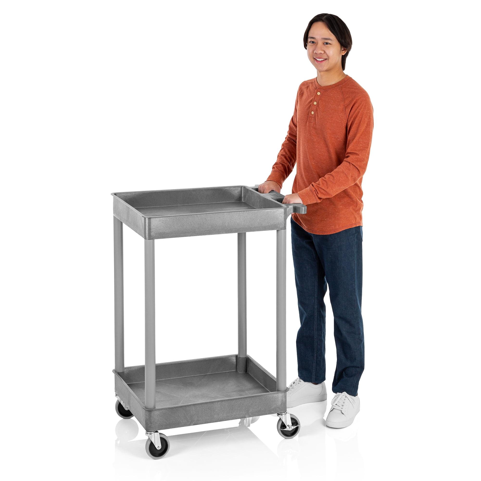 Stand Steady 18" x 24" Tubstr Two Shelf Tub Utility Cart - Gray