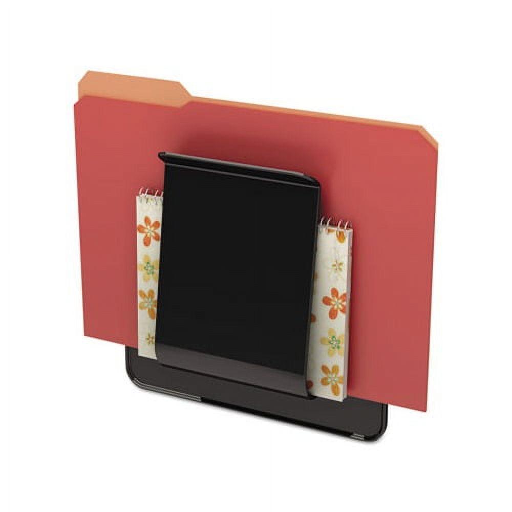 Black Plastic Wall-Mounted File Holder for Legal and Letter Documents