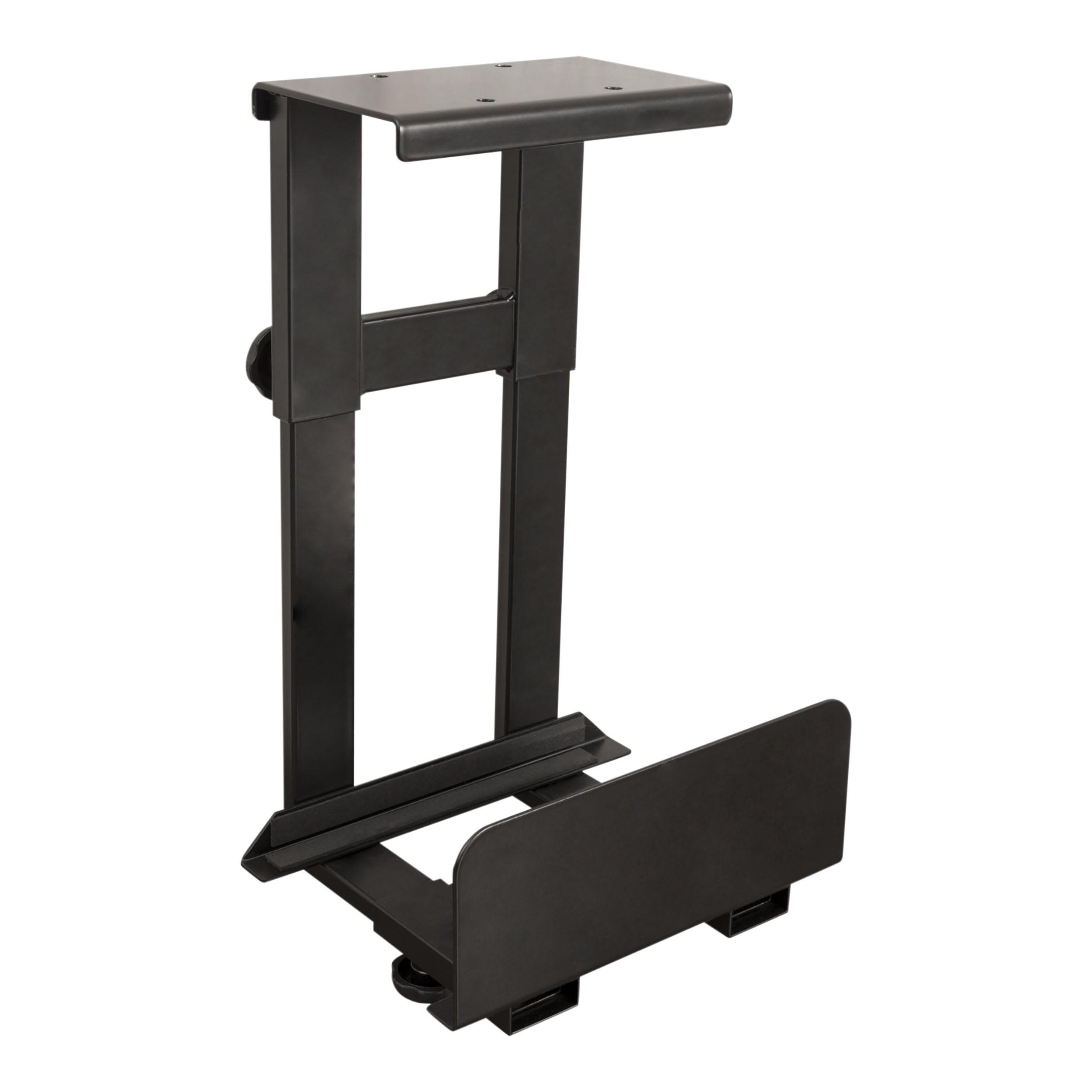 Adjustable Black Steel CPU Holder Under Desk Mount