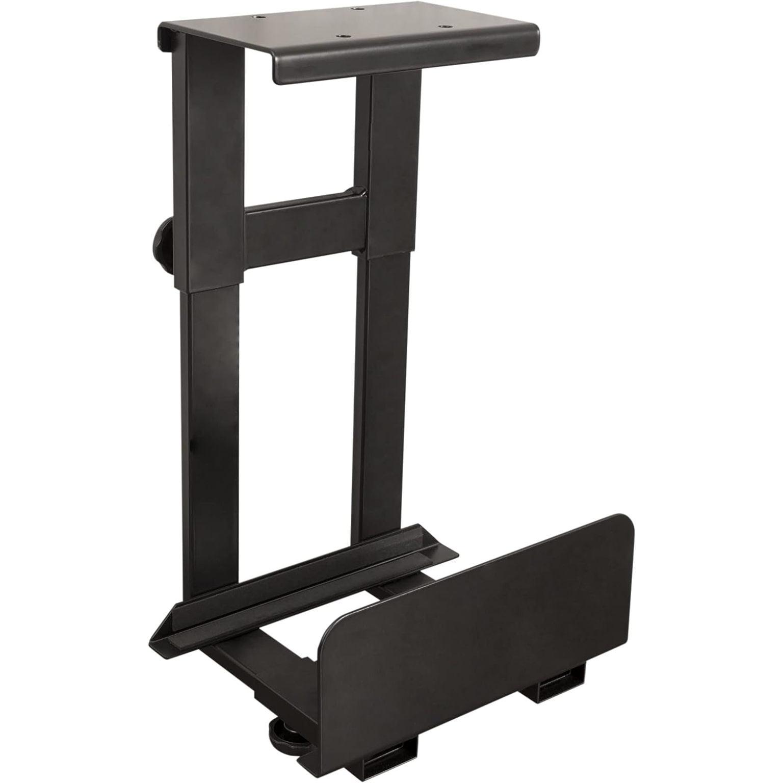 Adjustable Black Steel CPU Holder Under Desk Mount