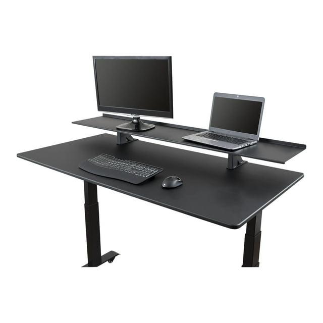 Stand Up Desk Store Clamp-On Adjustable Height Desk Shelf Monitor Stand (60" Wide)