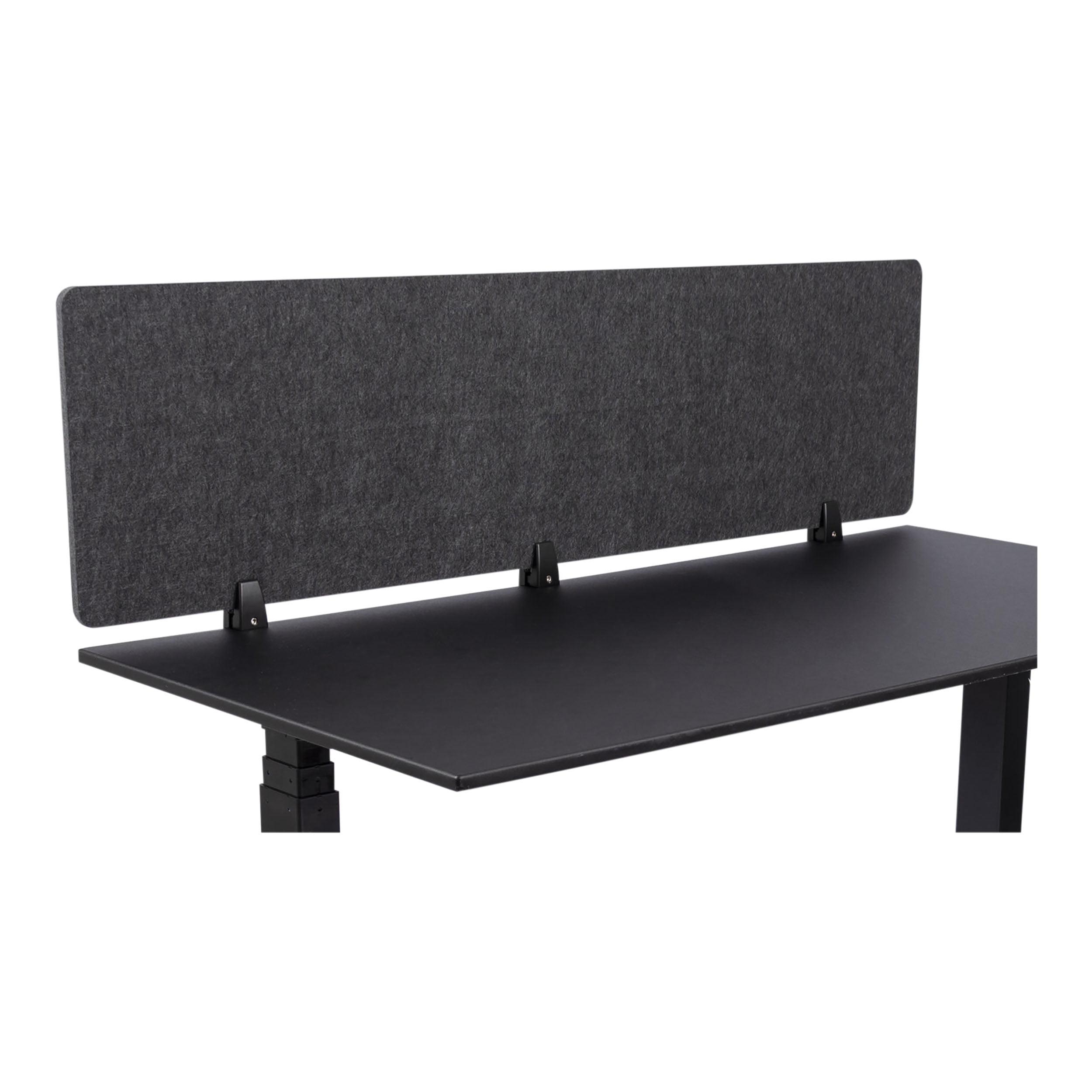 ReFocus Raw Clamp-On Acoustic Desk Divider  Reduce Noise and Visual Distractions with this Lightweight Desk Mounted Privacy Panel (Castle Gray, 59" x 16" , 23.6" x 16" , & 23.6" x 16" )