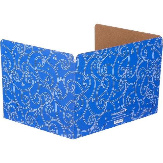 Blue Corrugated Cardboard Privacy Shields Set of 12