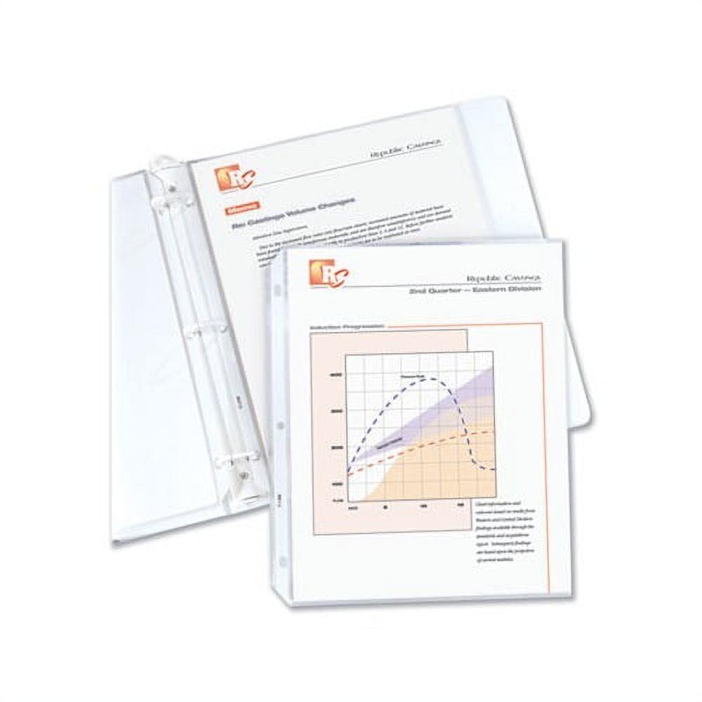 C-Line® Standard Weight Poly Sheet Protectors, Clear, Top Loading, 11" x 8-1/2", box of 100