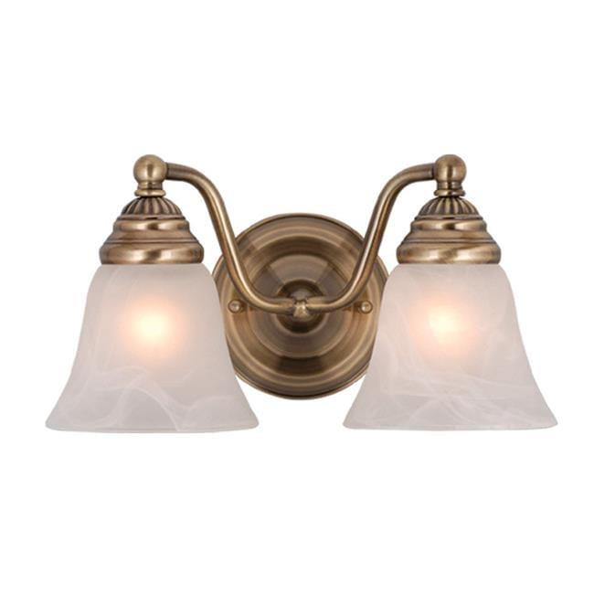 Vaxcel Standford 2 - Light Vanity in  Antique Brass