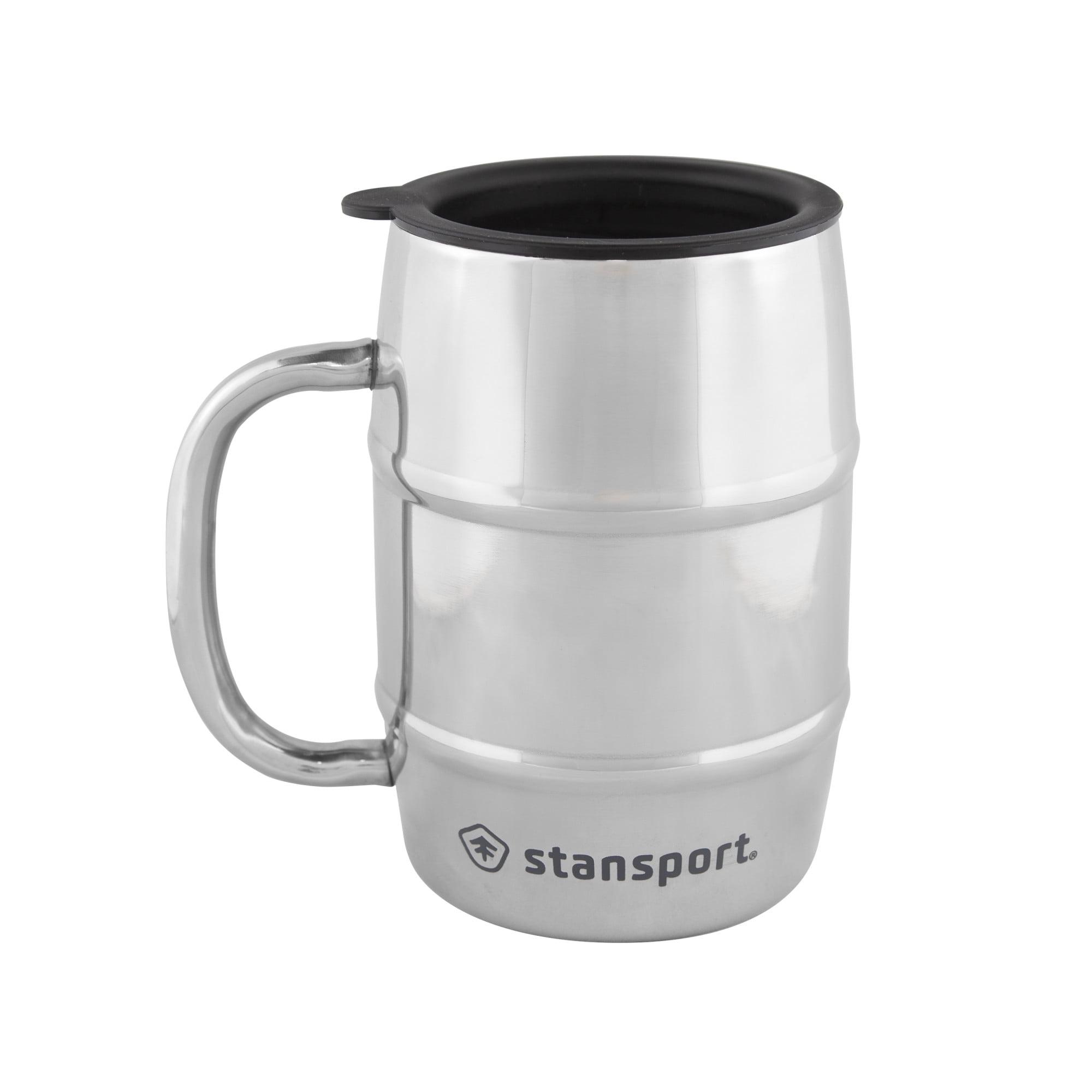 Stansport 16 oz Silver Double Wall Stainless Steel Mug