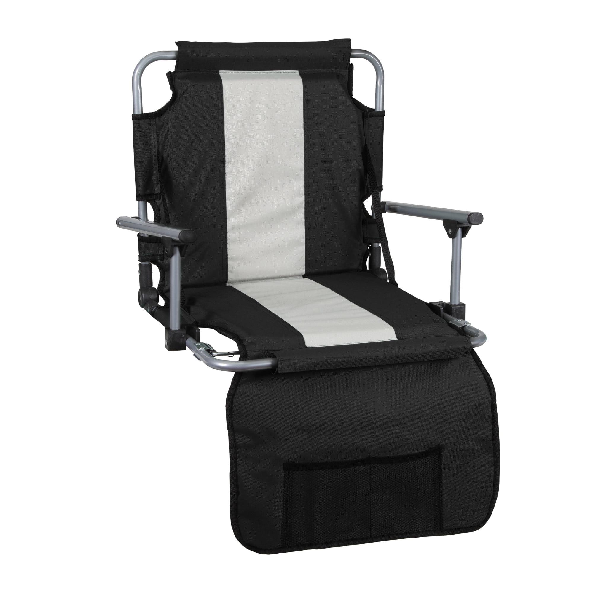 Stansport Folding Stadium Seat With Arms Black/Ten