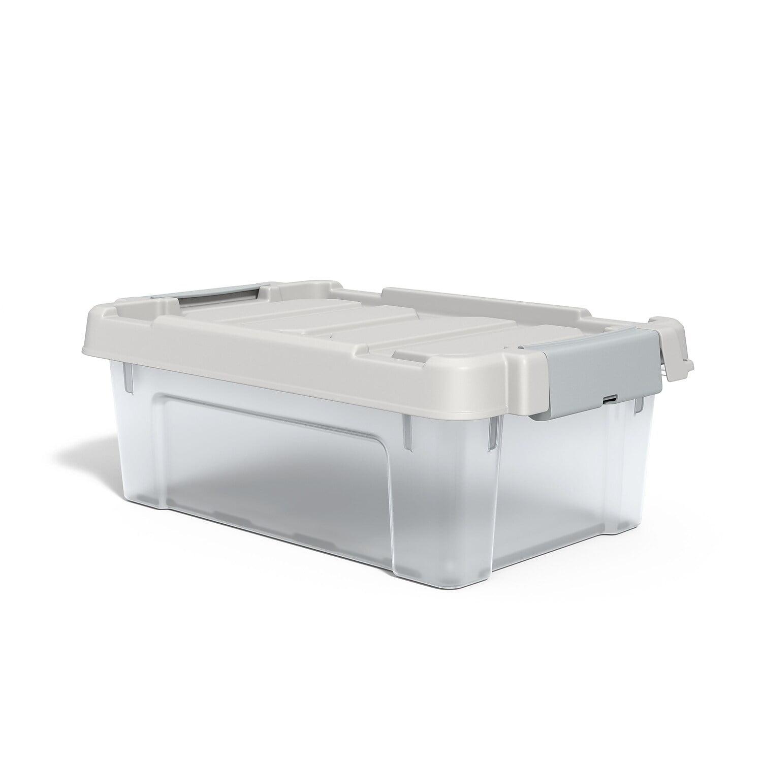 Staples 12 Qt. Latch Lid Storage Bin Clear (TR58304)