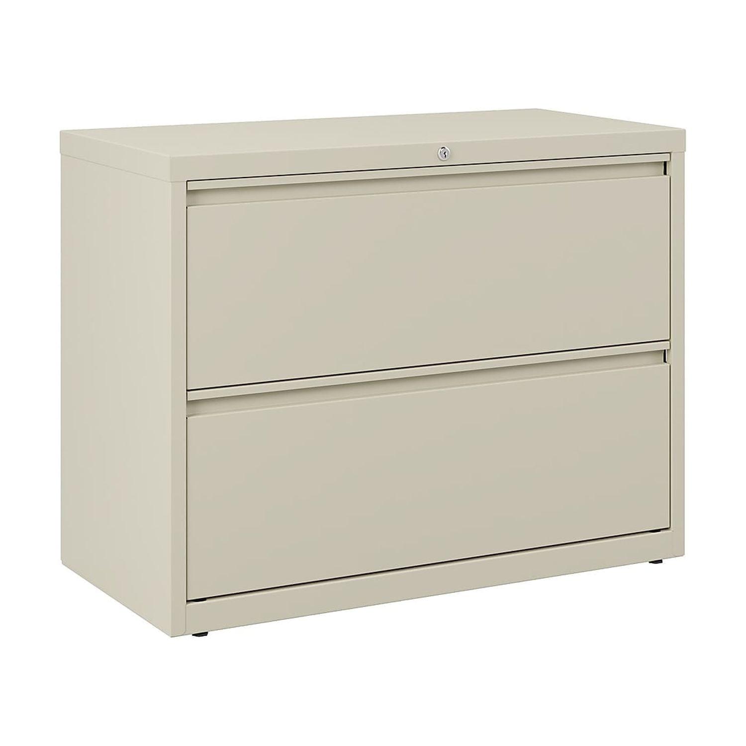 Staples Commercial 2-Drawer Lateral File Cabinets 36" Wide Putty 870391