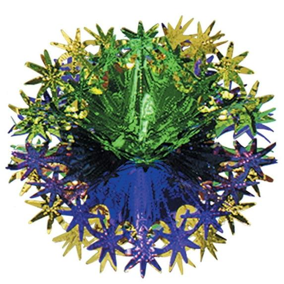 Star Ball 12" Gold, Green, Purple - 12 Pack (1 Per Package)