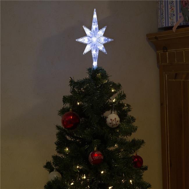 Cool White LED Star Plastic Tree Topper