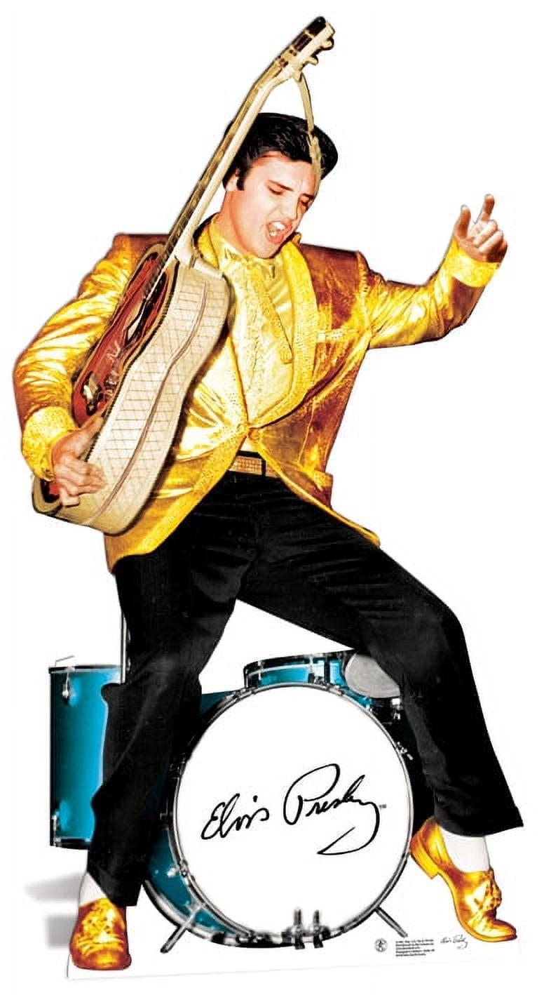 Elvis Presley Gold Jacket Cardboard Standup with Drums