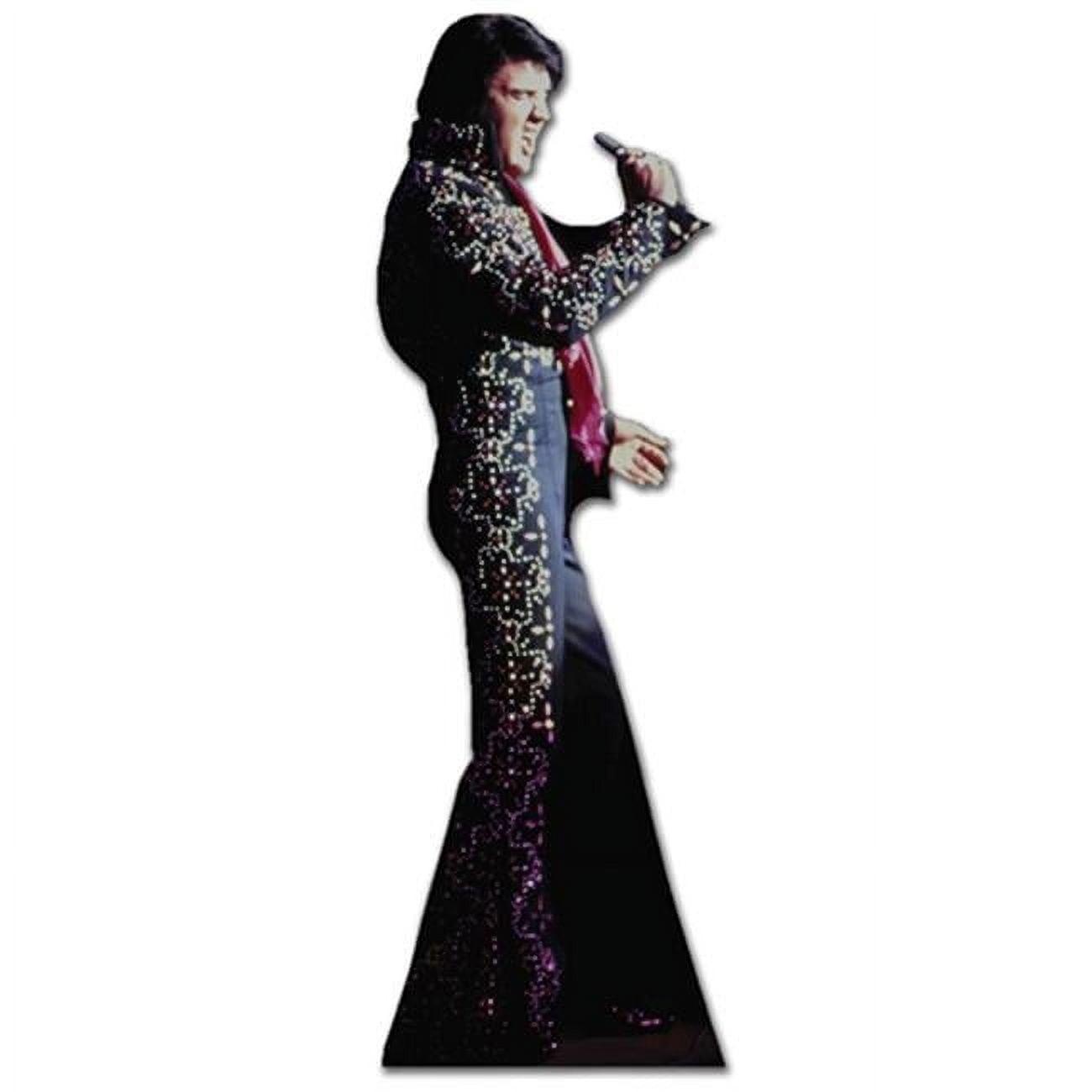 Life-Size Elvis Presley Black Jumpsuit Cardboard Cutout