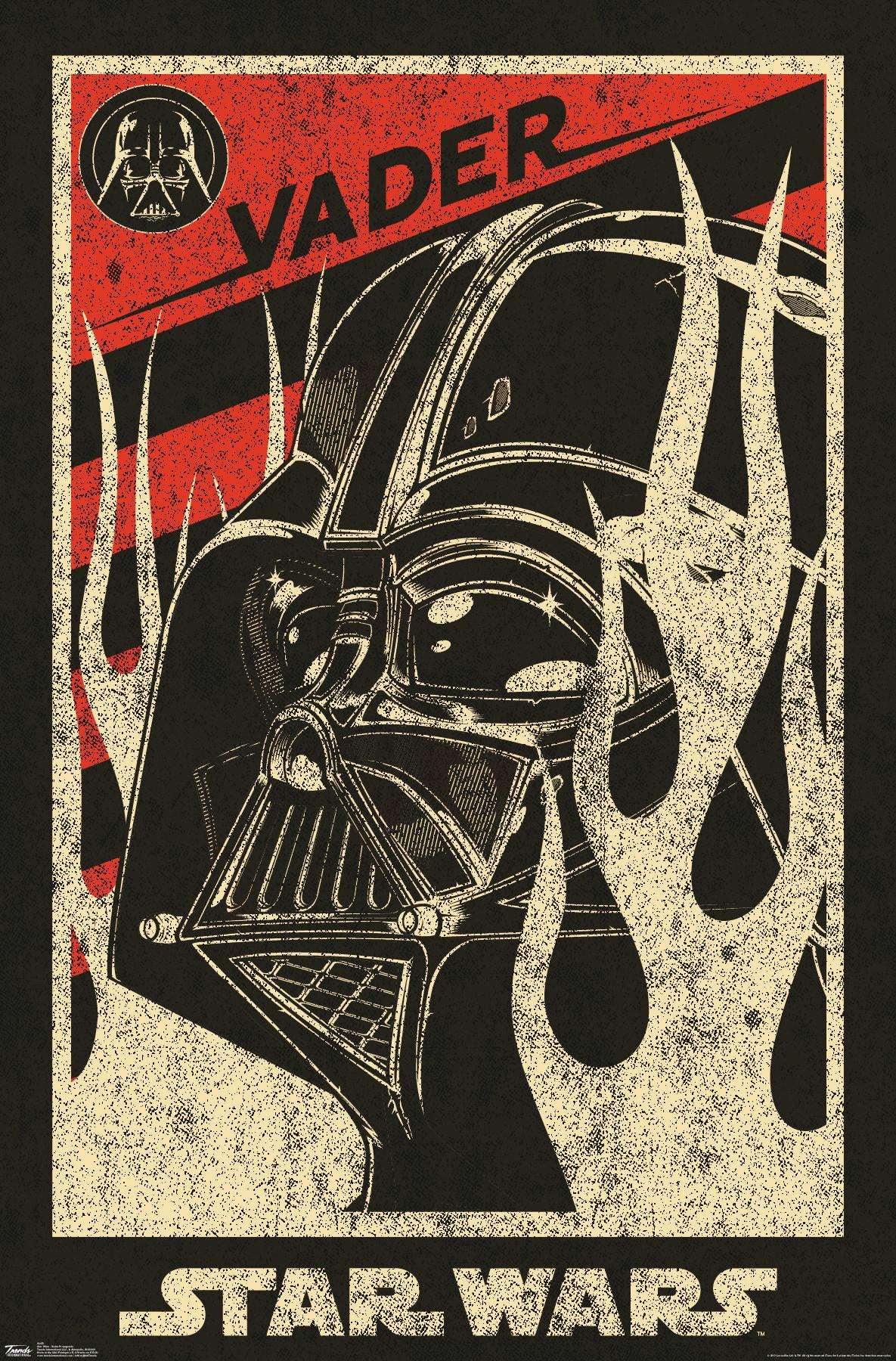 34" x 22" Star Wars: Saga Vader Propaganda Premium Poster - Trends International