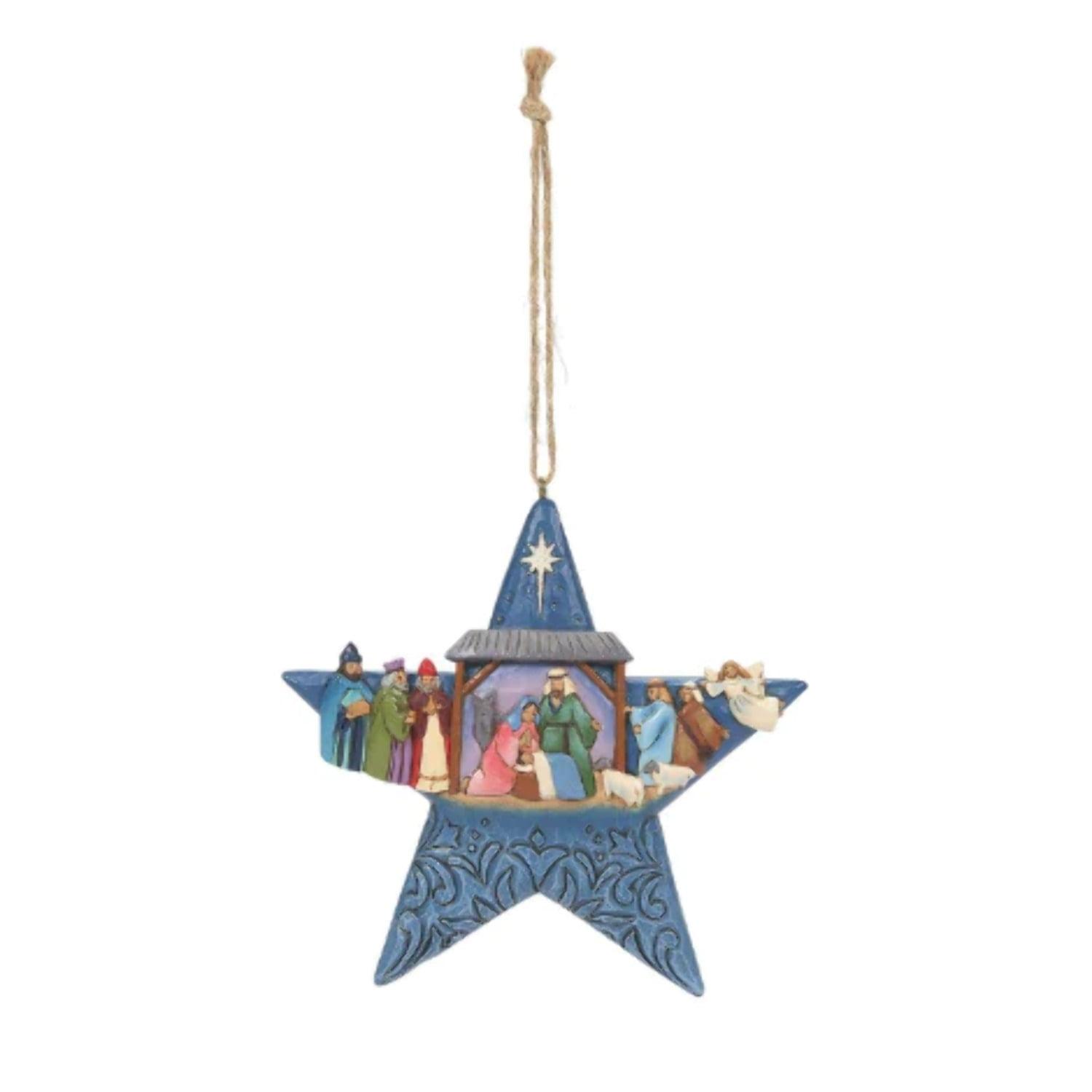 Jim Shore 4.5 Inch Nativity Star Ornament. Heartwood Creek Tree Ornaments