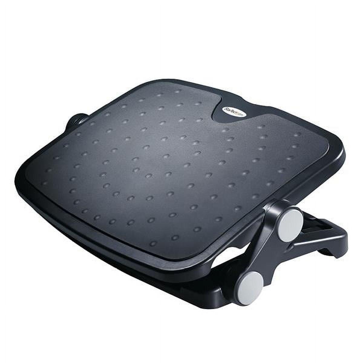 Adjustable Black Aluminum and Plastic Under-Desk Foot Rest