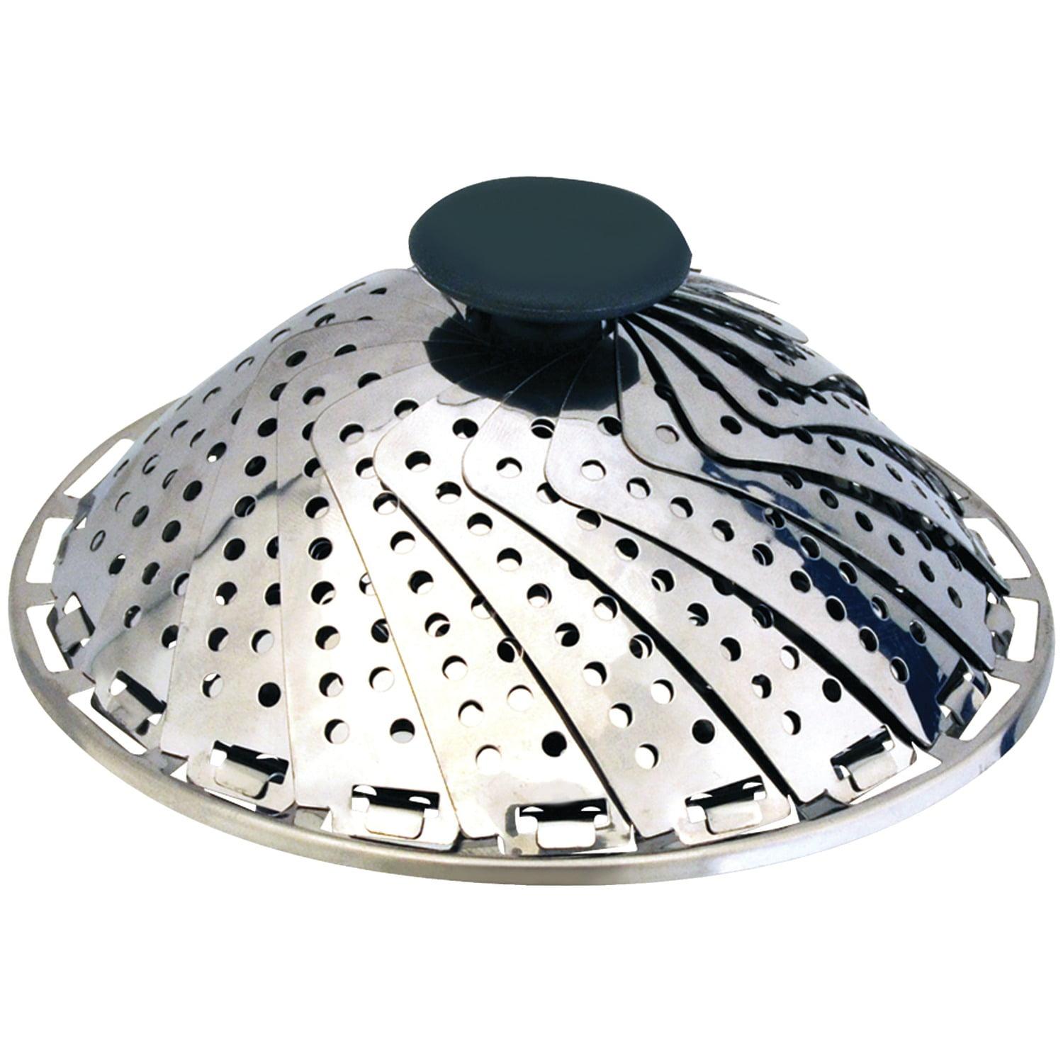 Stainless Steel Foldable Vegetable Steamer with Silicone Feet